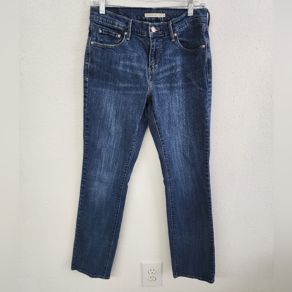 Levis 505 Straight Classic Blue Denim Jeans Size 6 Non Distressed - Picture 3 of 5